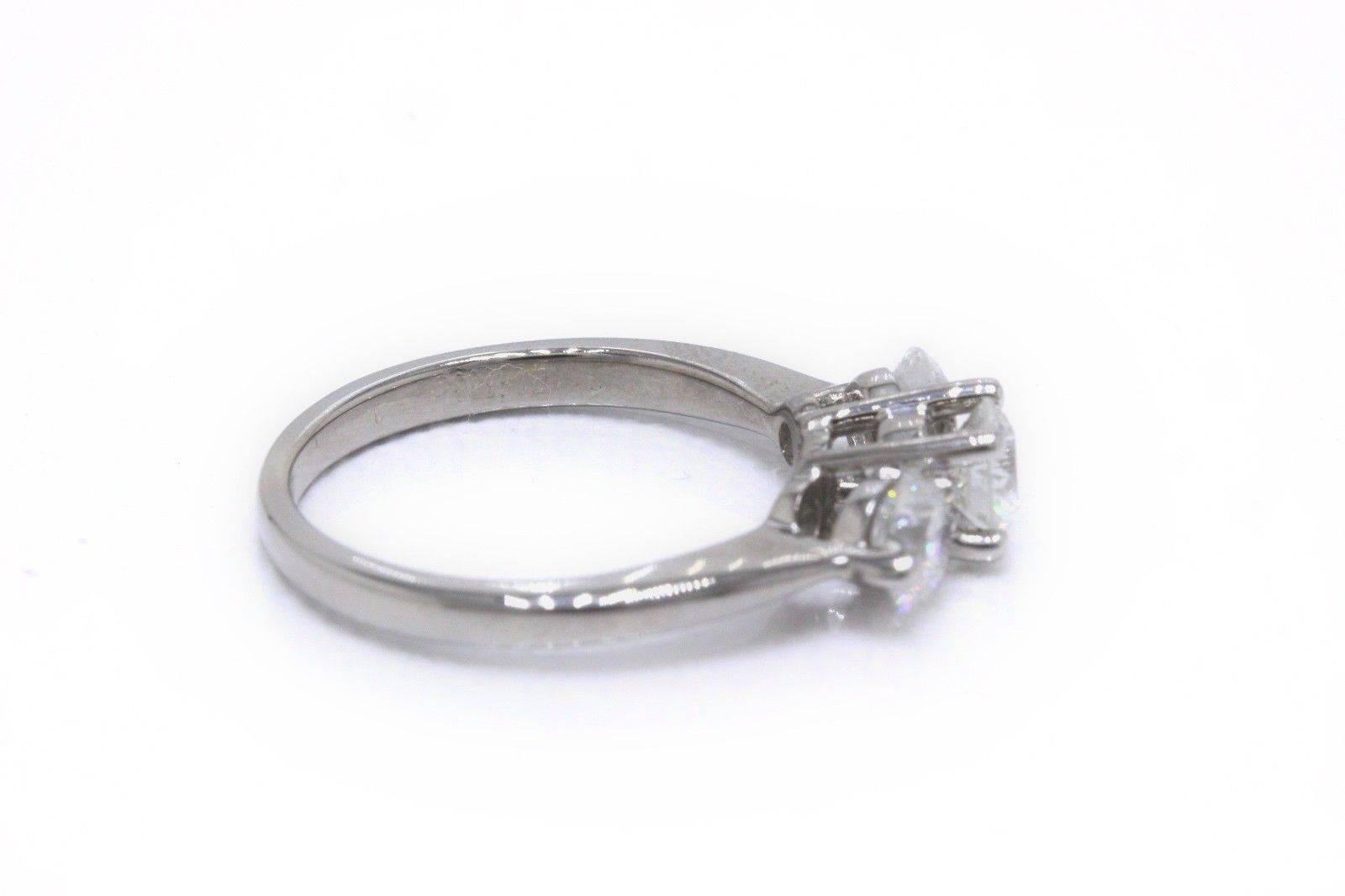 Sitara Round Diamond Ring Round 1.04 Carat Three-Stone Ring GSI Report For Sale 2