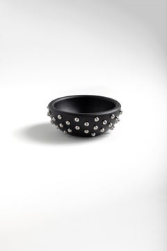 SITIERA Decorative Wood Bowl with Stainless Steel Details by ANDEAN, In Stock