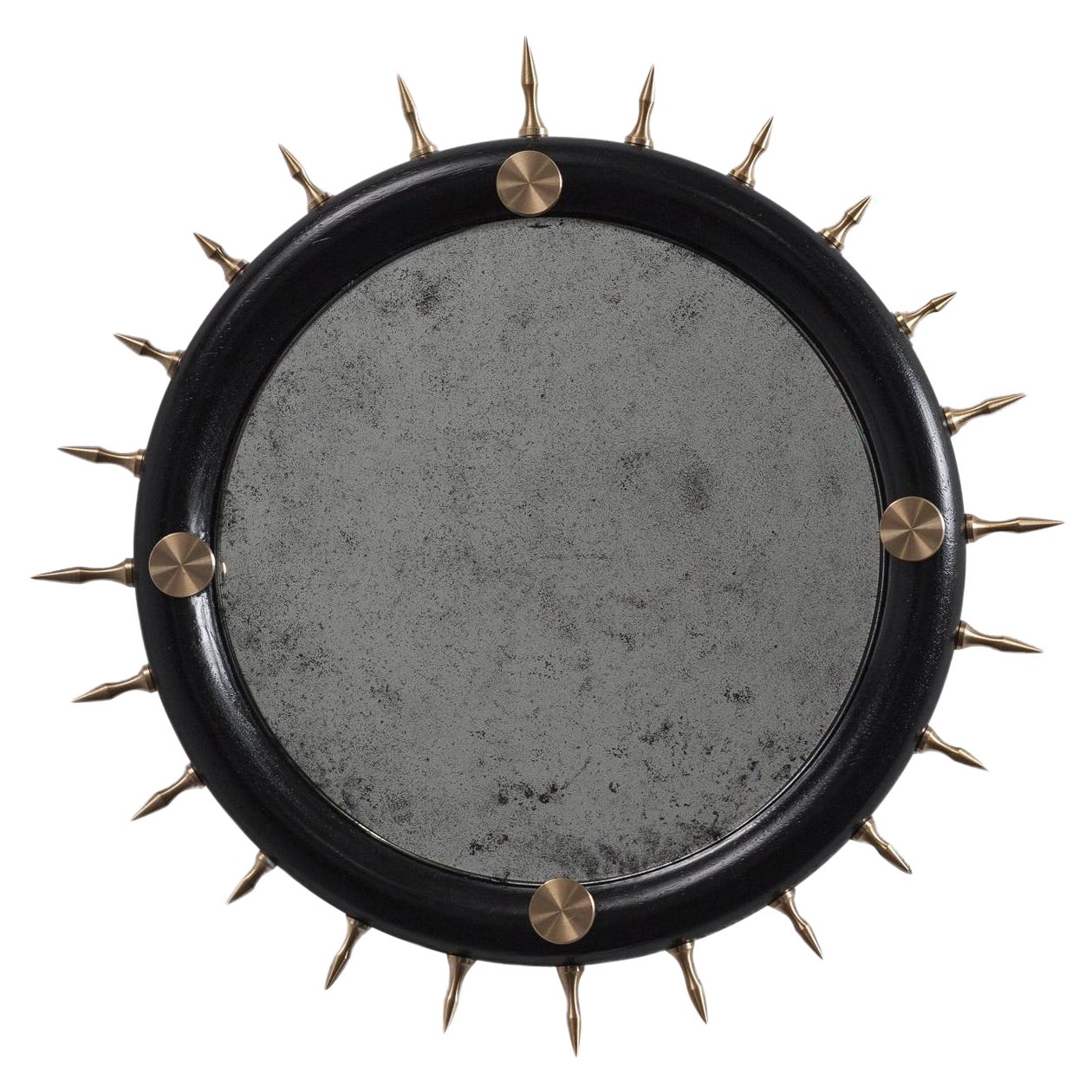 SITIERA_02 Wall Mirror in Solid Wood, Bronze and Aged Mirror by ANDEAN, In Stock