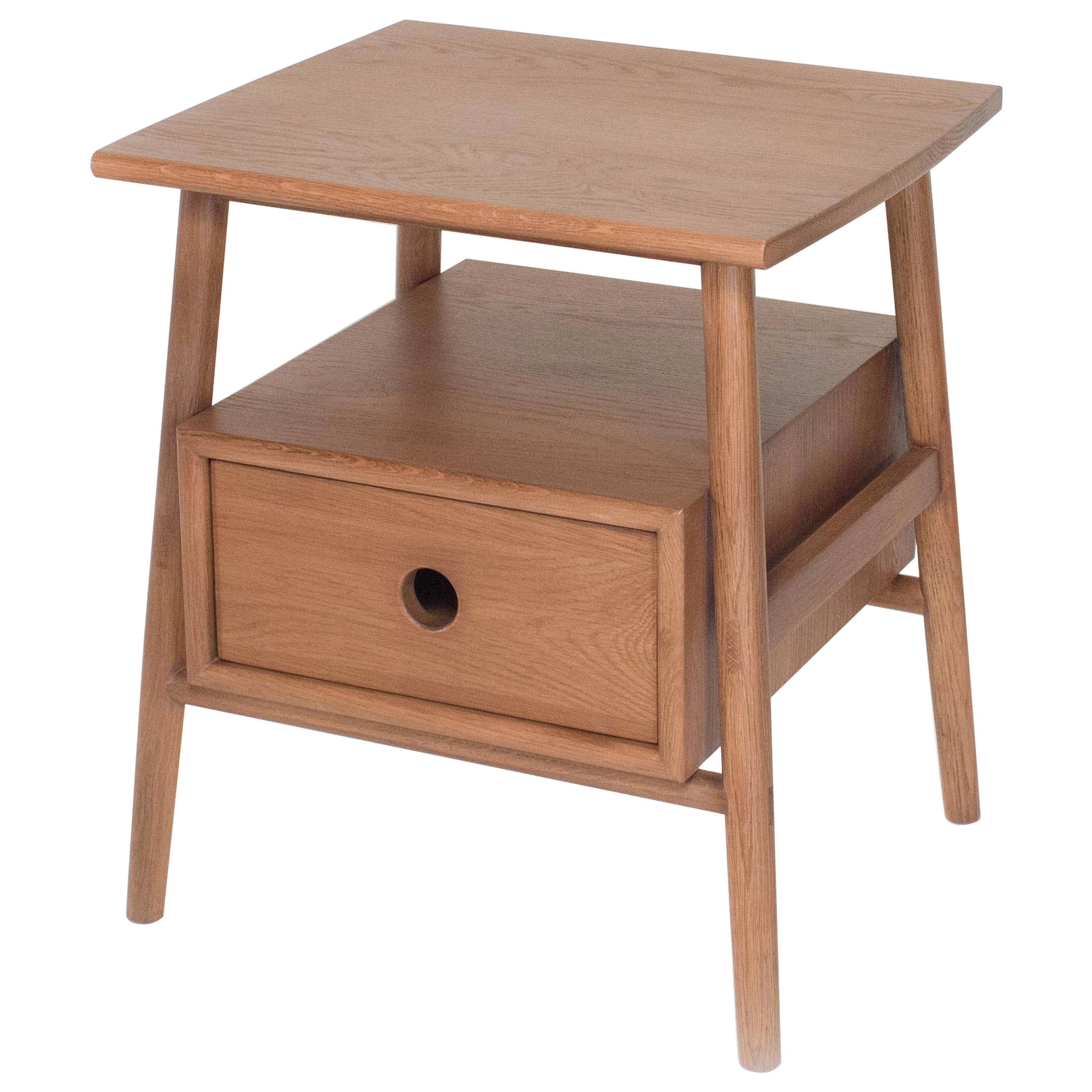 Sitka Side Table by Sun at Six, Sienna, Minimalist Accent Table in Wood For Sale