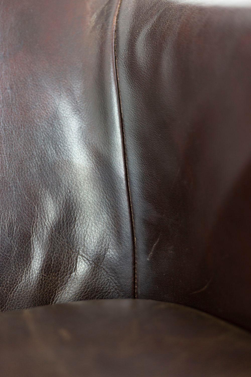 Gerard Van den Berg, Lounge Armchair in Leather, 1980s 3