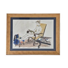 Sitting Beauty by Régis Manset, France, Mid-20th Century