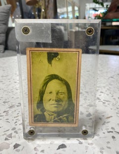 Sitting Bull Signed Native American Indian Cabinet-Card Portrait Photograph