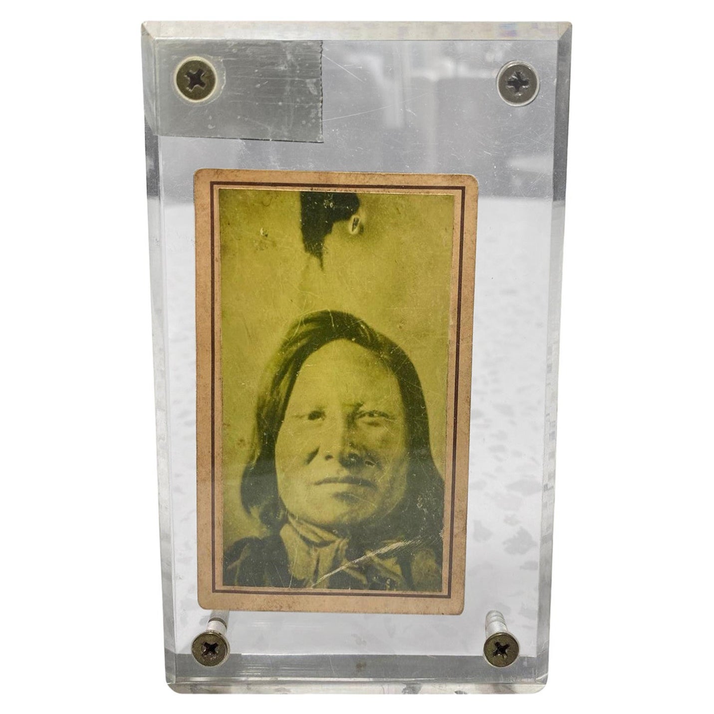 Sitting Bull Signed Native American Indian Cabinet-Card Portrait Photograph