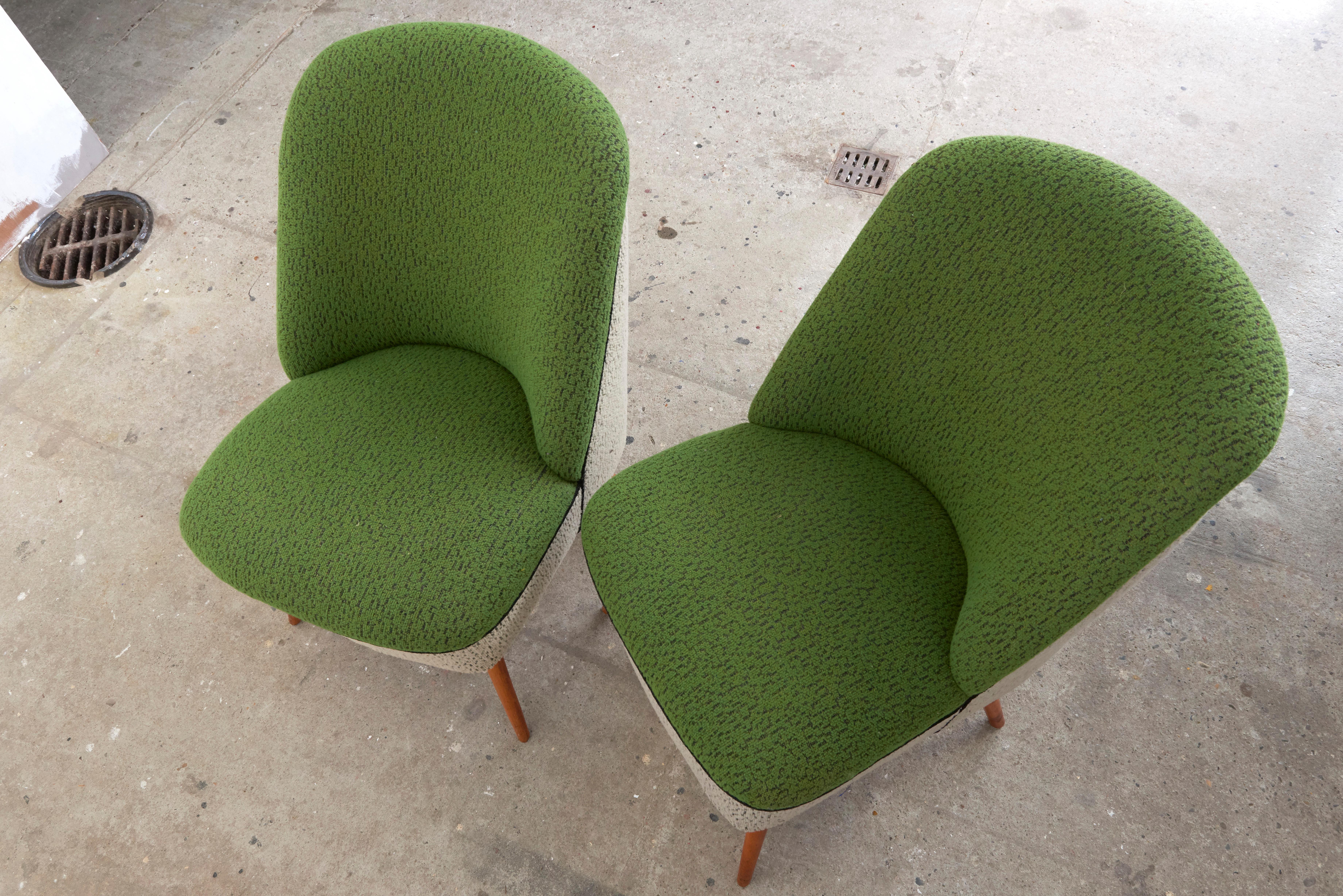 Sitting Group of Green and Gray 1950s Coctail Lounge Chairs, Switzerland In Good Condition In Antwerp, BE