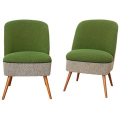 Sitting Group of Green and Gray 1950s Coctail Lounge Chairs,Switzerland