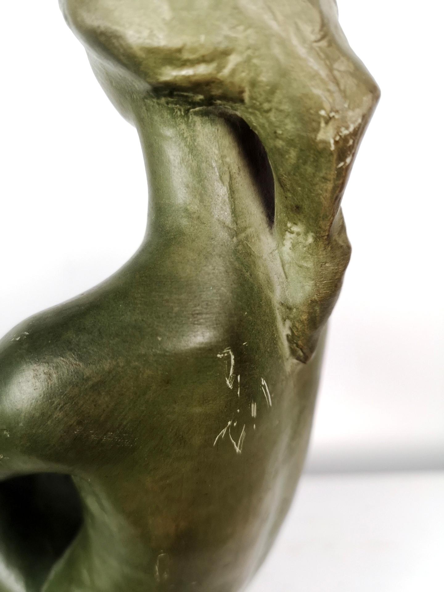 Sitting Nude Terracota Ceramic Sculpture by Somogyi, 1960s For Sale 1