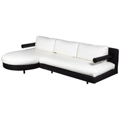 Retro "Sity" Sectional Sofa in White Leather by Citterio for B&B Italia