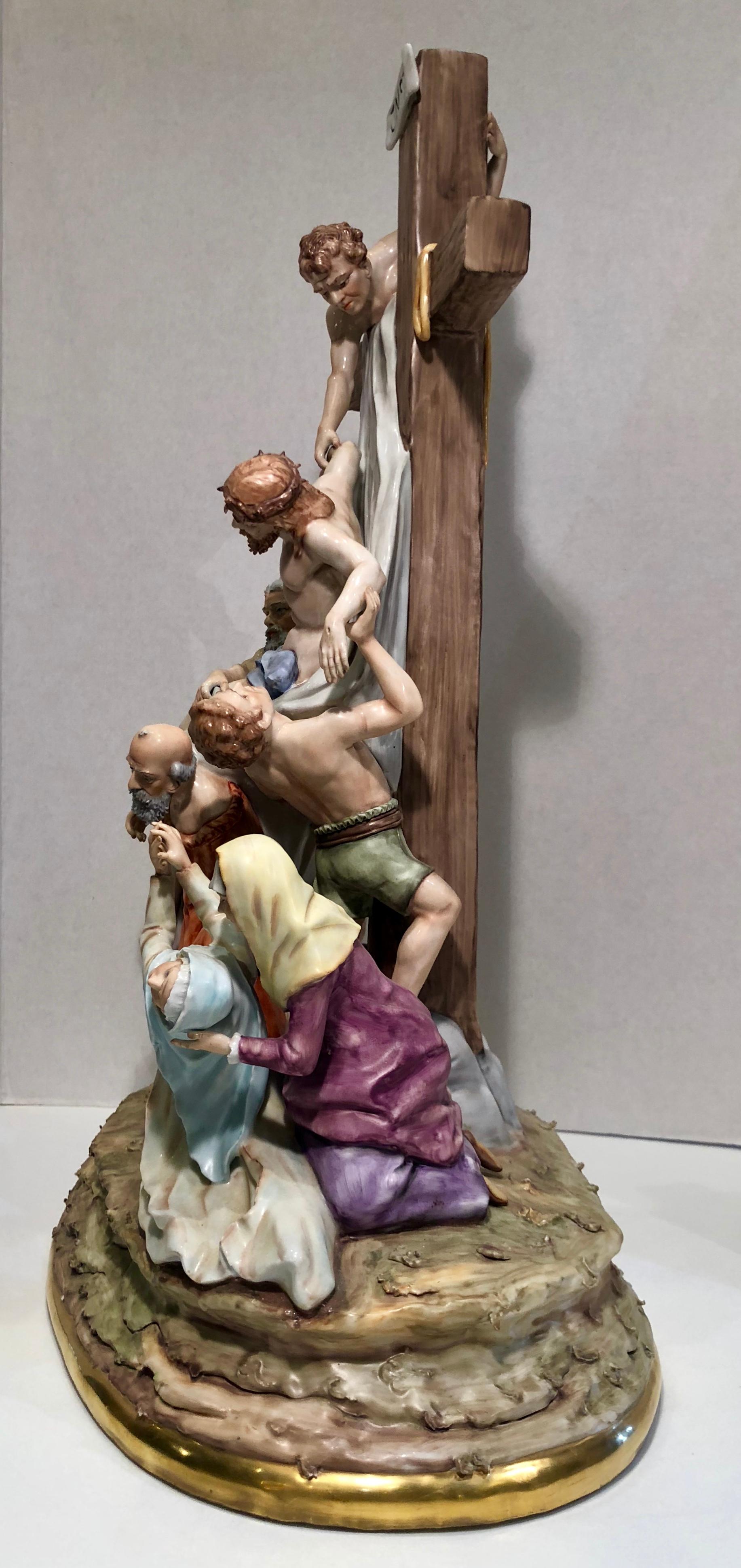 Sitzendorf Alemania 13ª Estación de la Cruz Escena de porcelana de calidad de museo Otro en venta