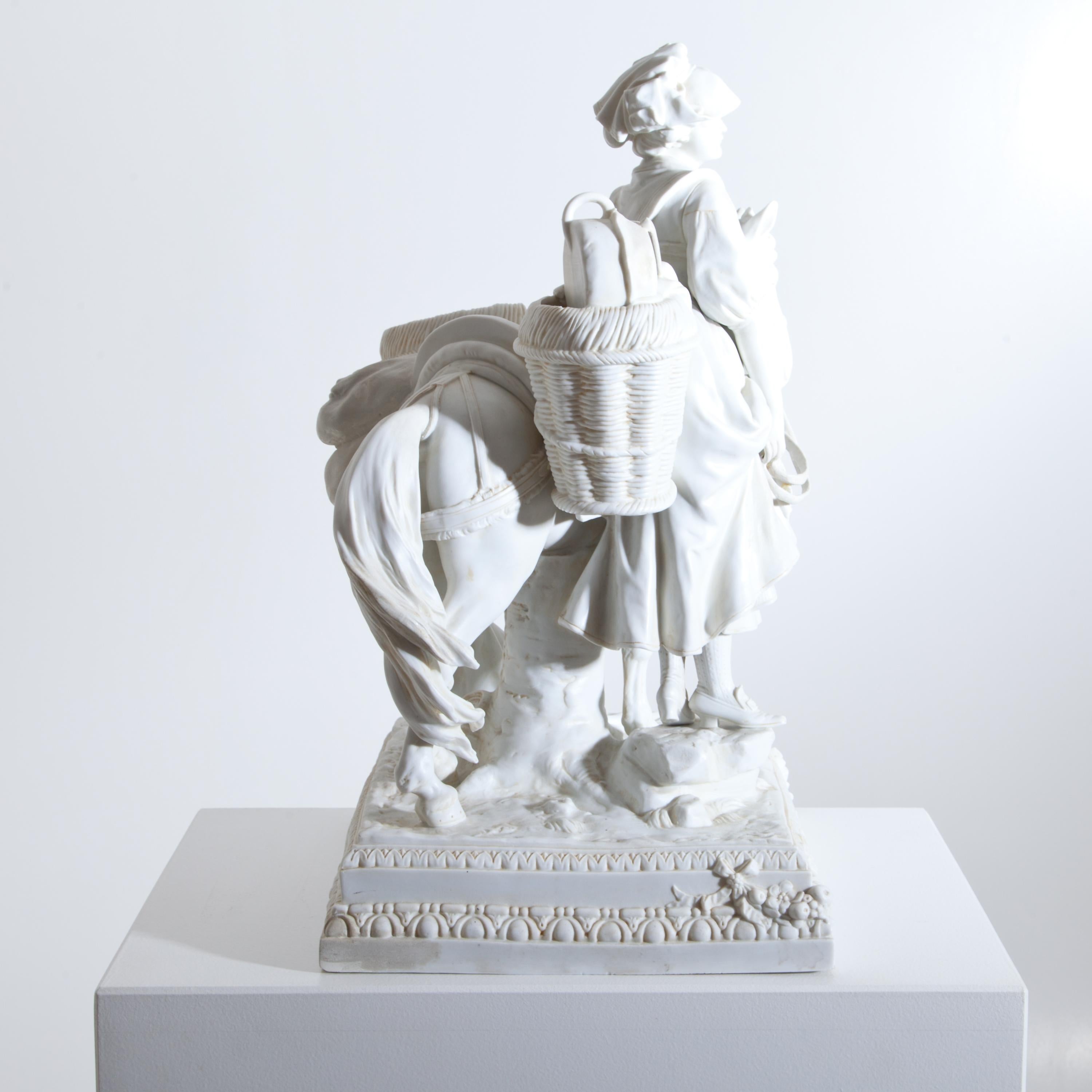 Sitzendorf 'La Laitière' after Greuze, Early 20th Century 6