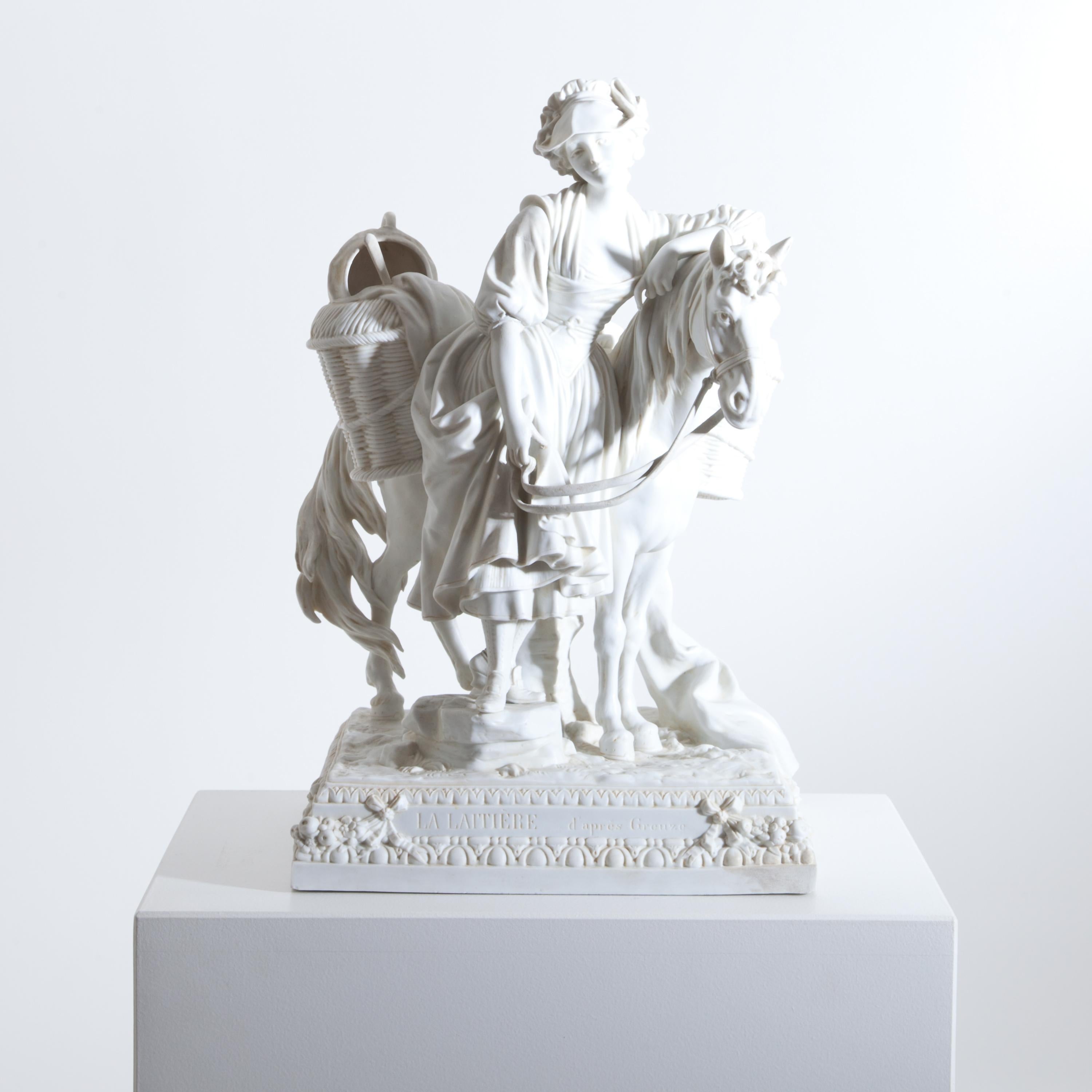 Biscuit porcelain group 