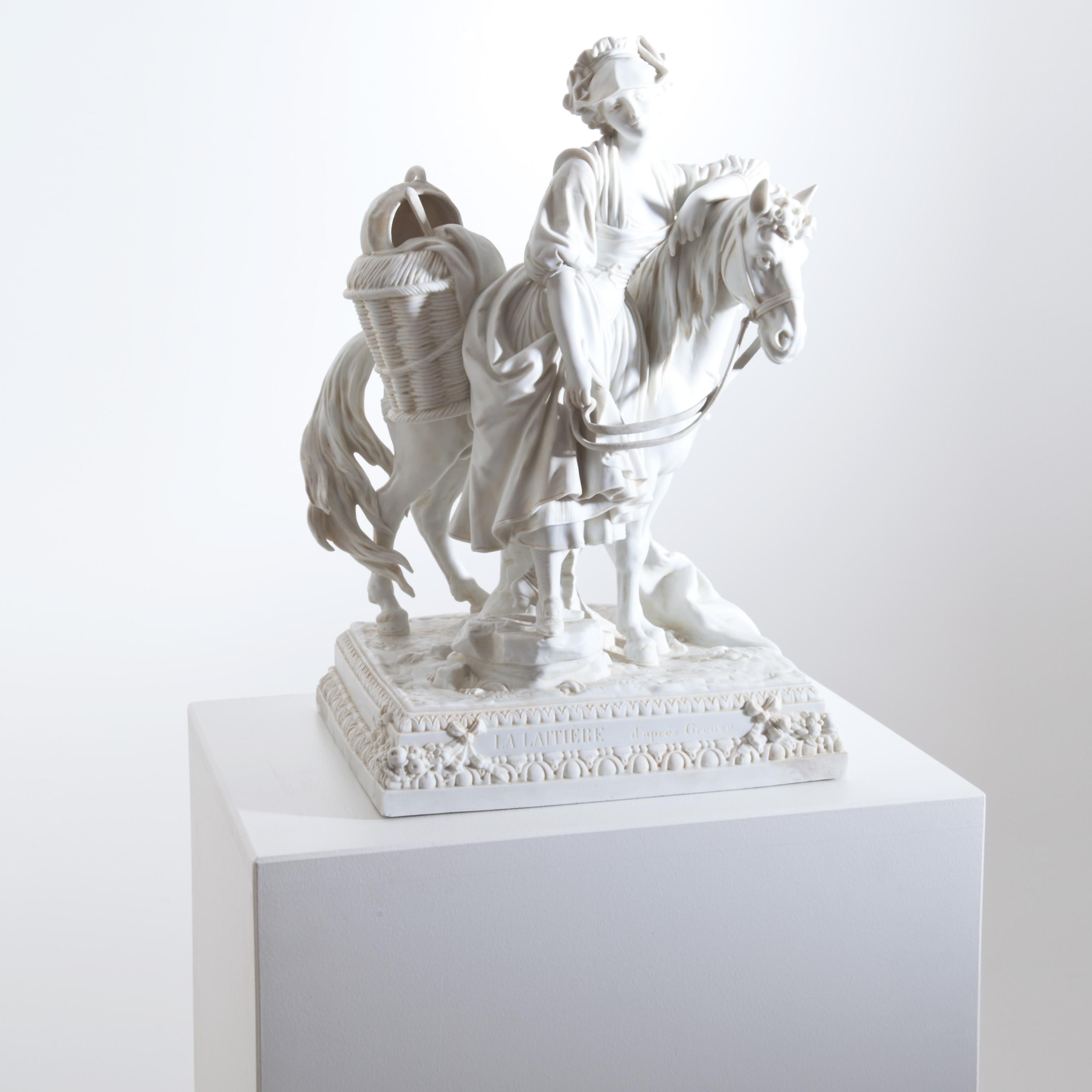 German Sitzendorf 'La Laitière' after Greuze, Early 20th Century