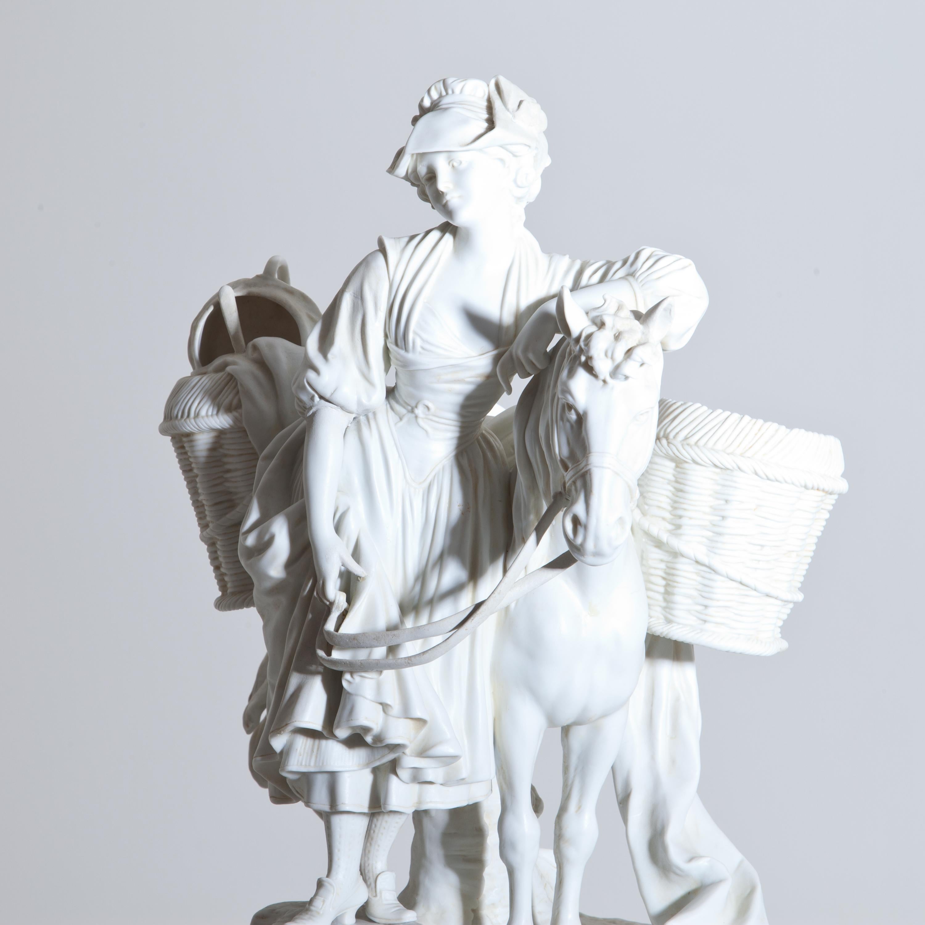 Sitzendorf 'La Laitière' after Greuze, Early 20th Century 1