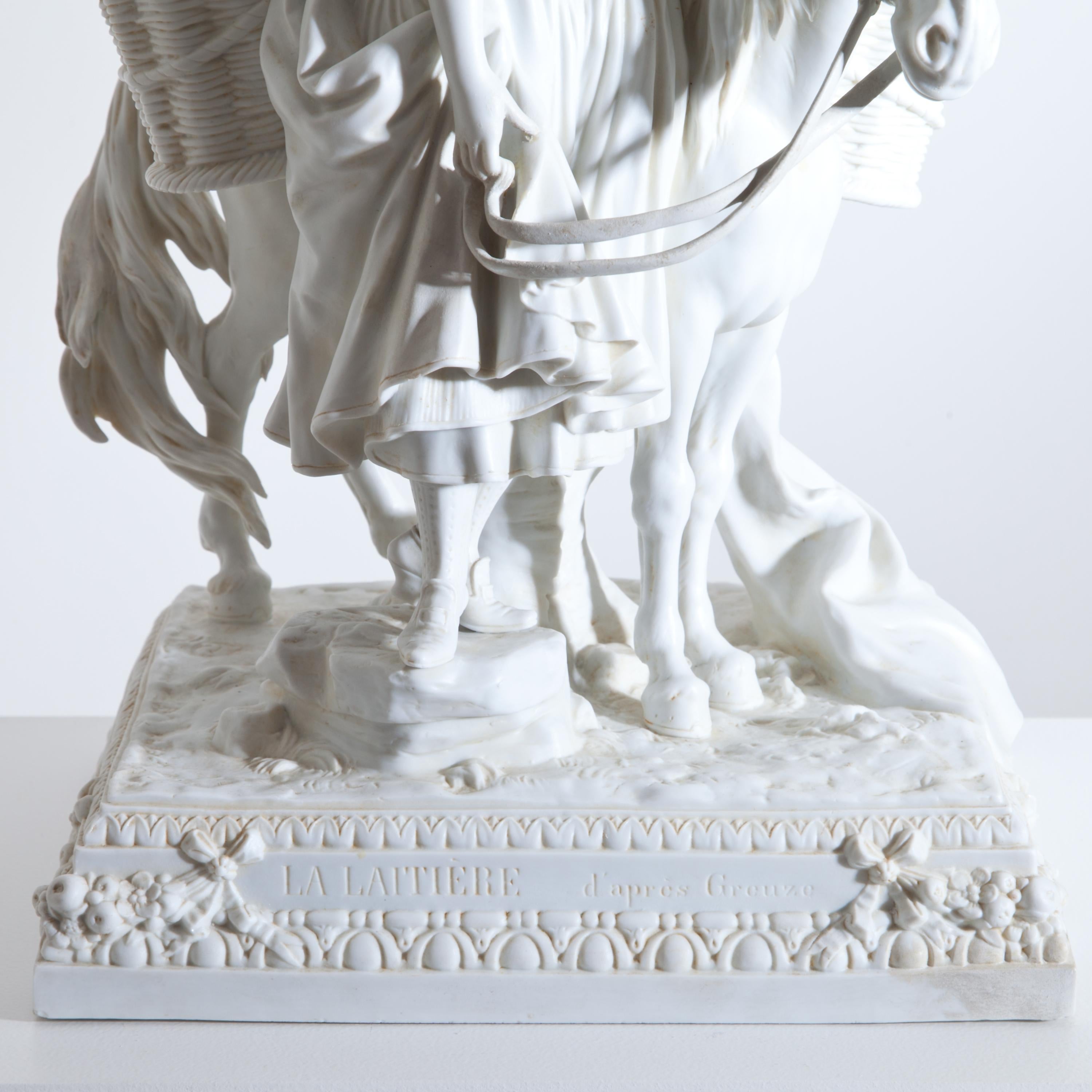 Sitzendorf 'La Laitière' after Greuze, Early 20th Century 2