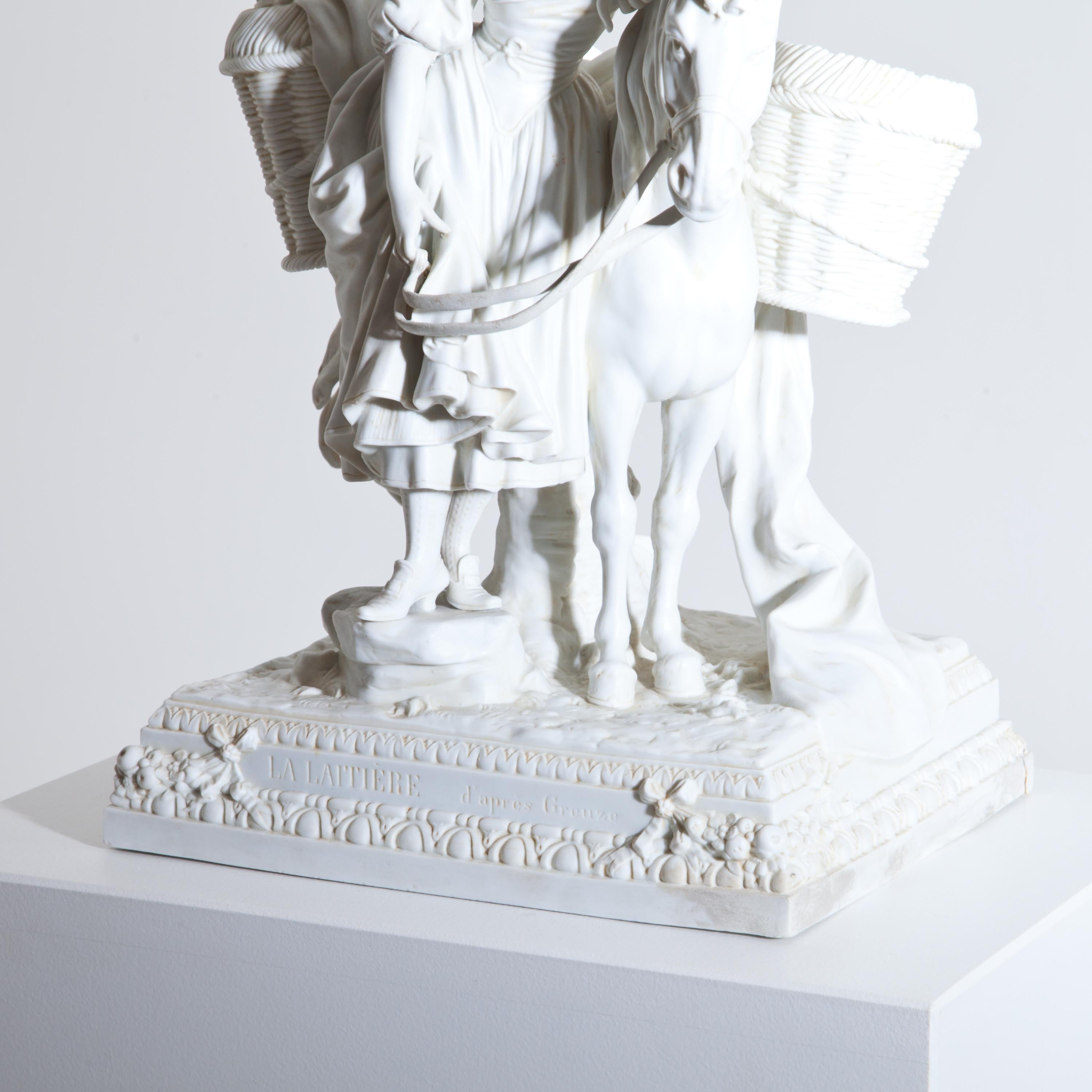 Sitzendorf 'La Laitière' after Greuze, Early 20th Century 3