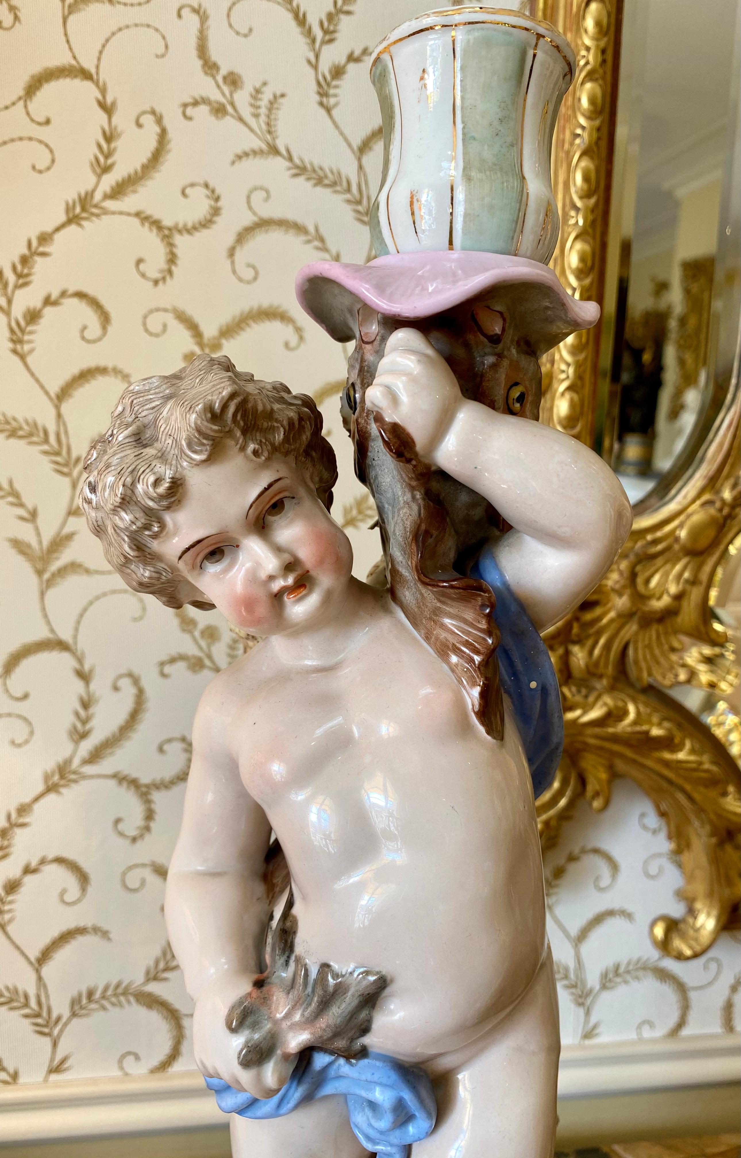 sitzendorf porcelain candelabra