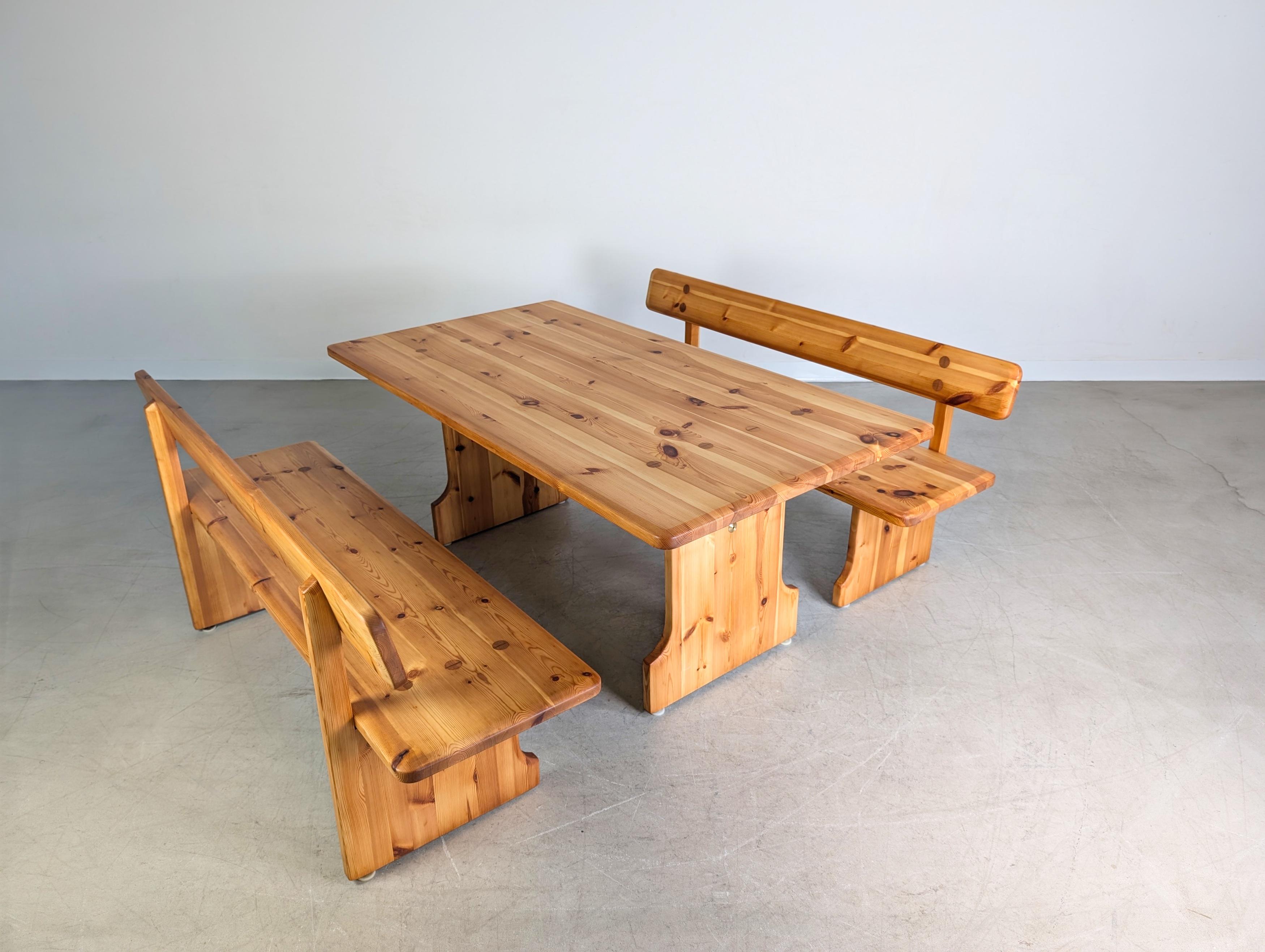 Mid-Century Modern Sitzgruppe Karl Andersson et Sner Carl Malmsten 2 Bänke + Tisch en vente