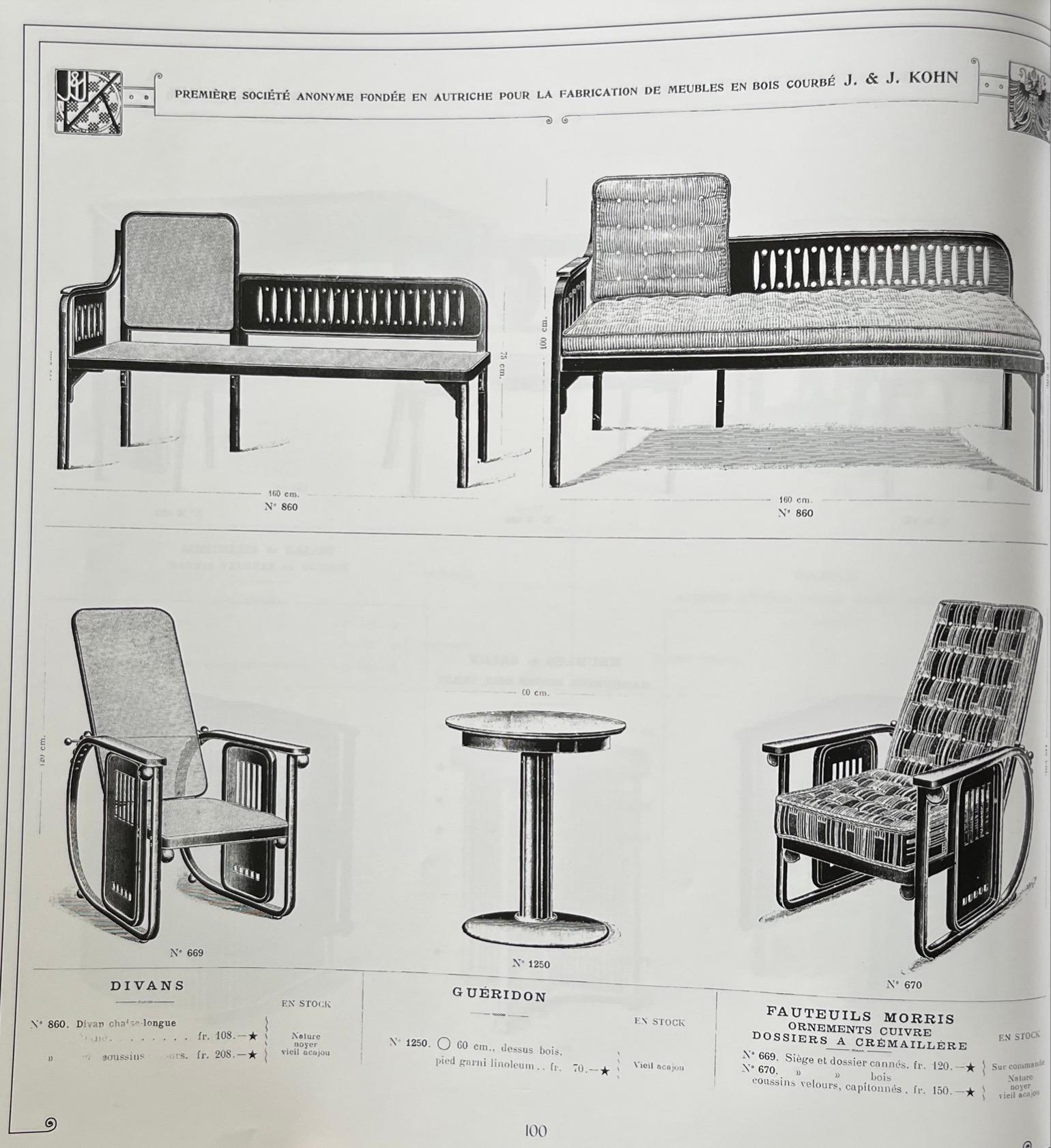 Sitzmaschine von Prof. Josef Hoffmann, Modell 670, Jacob & Josef Kohn For Sale 8