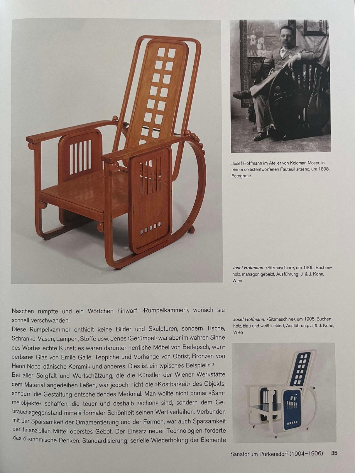 Sitzmaschine von Prof. Josef Hoffmann, Modell 670, Jacob & Josef Kohn For Sale 9