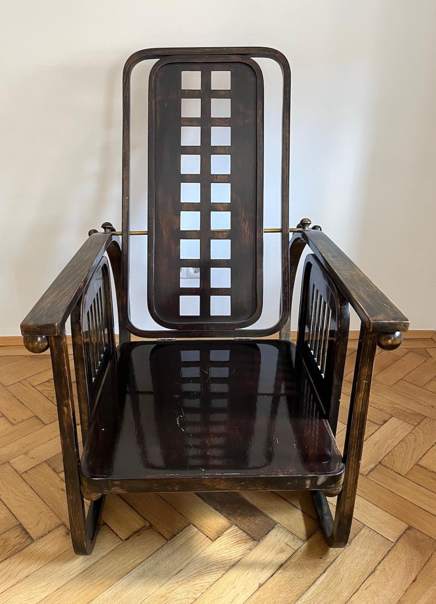 Vienna Secession Sitzmaschine von Prof. Josef Hoffmann, Modell 670, Jacob & Josef Kohn For Sale