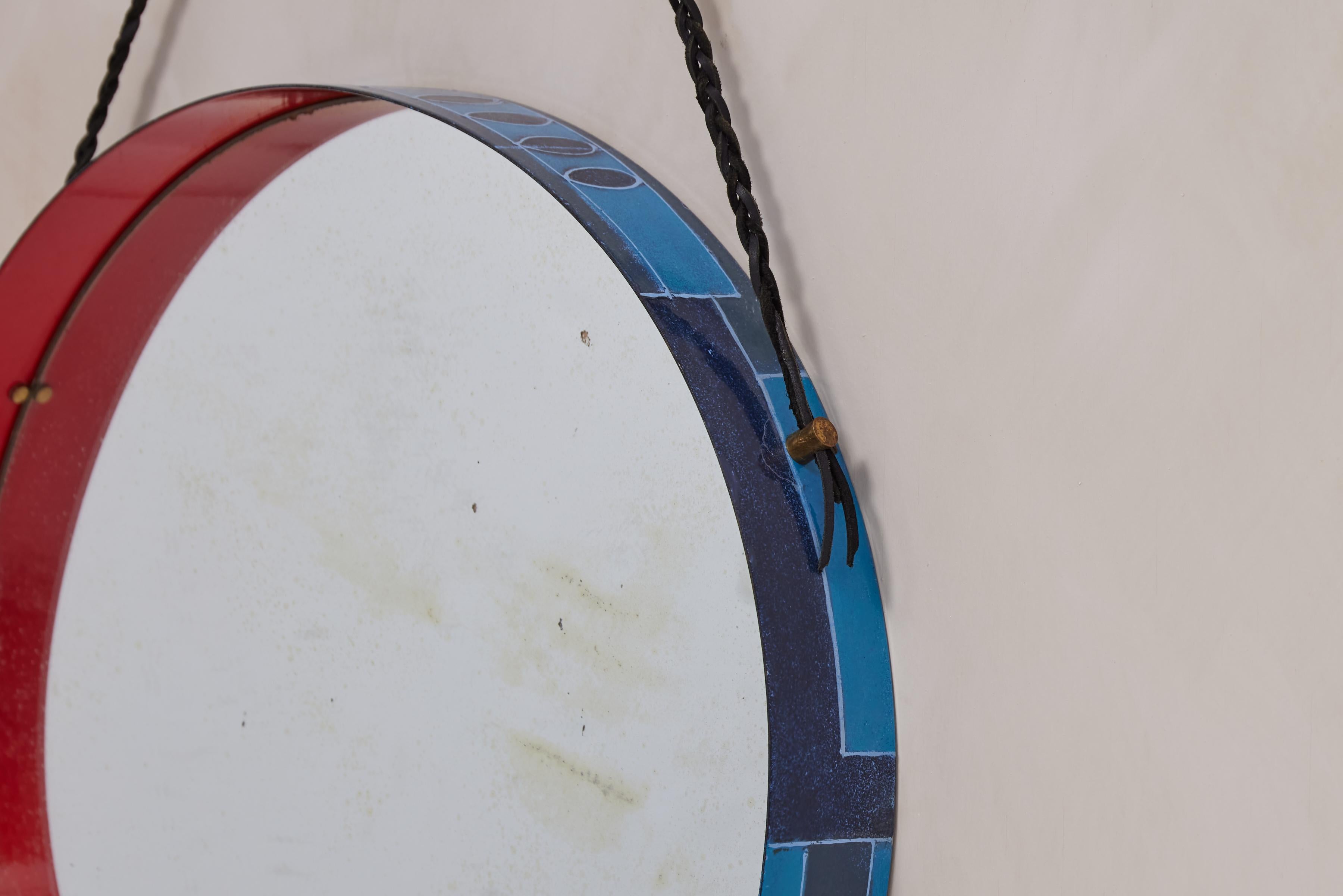 Siva Attributed Circular Mirror In Good Condition For Sale In Beverly Hills, CA
