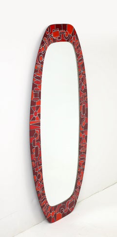 Siva Poggibonsi 1960's Enamel Wall Italian Mirror