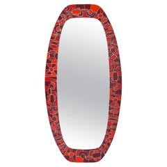Siva Poggibonsi 1960's Enamel Wall Italian Mirror Siva Poggibonsi 1960's Enamel Wall Italian Mirror