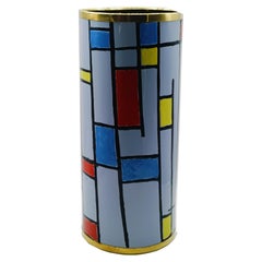 Porte-parapluies en laiton et métal émaillé Siva Poggibonsi, Italie, années 1970