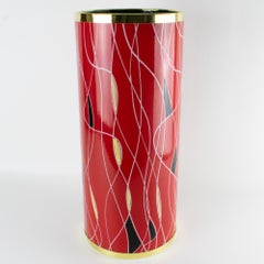 Siva Poggibonsi Umbrella Stand Mid-Century Modernist Enamel Design, Italy 1950s