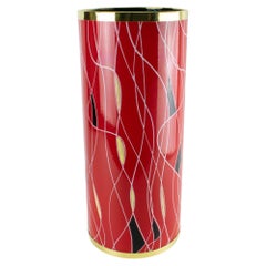 Siva Poggibonsi Umbrella Stand Mid-Century Modernist Enamel Design, Italy 1950s