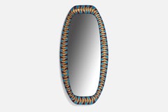 Siva Poggibonsi, Wall Mirror, Enamel Metal, Italy, 1950s