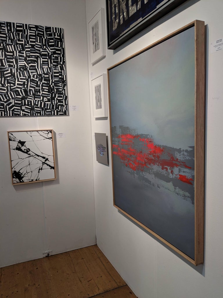 Sivan Dayan "Never"" black and white abstract painting of broken