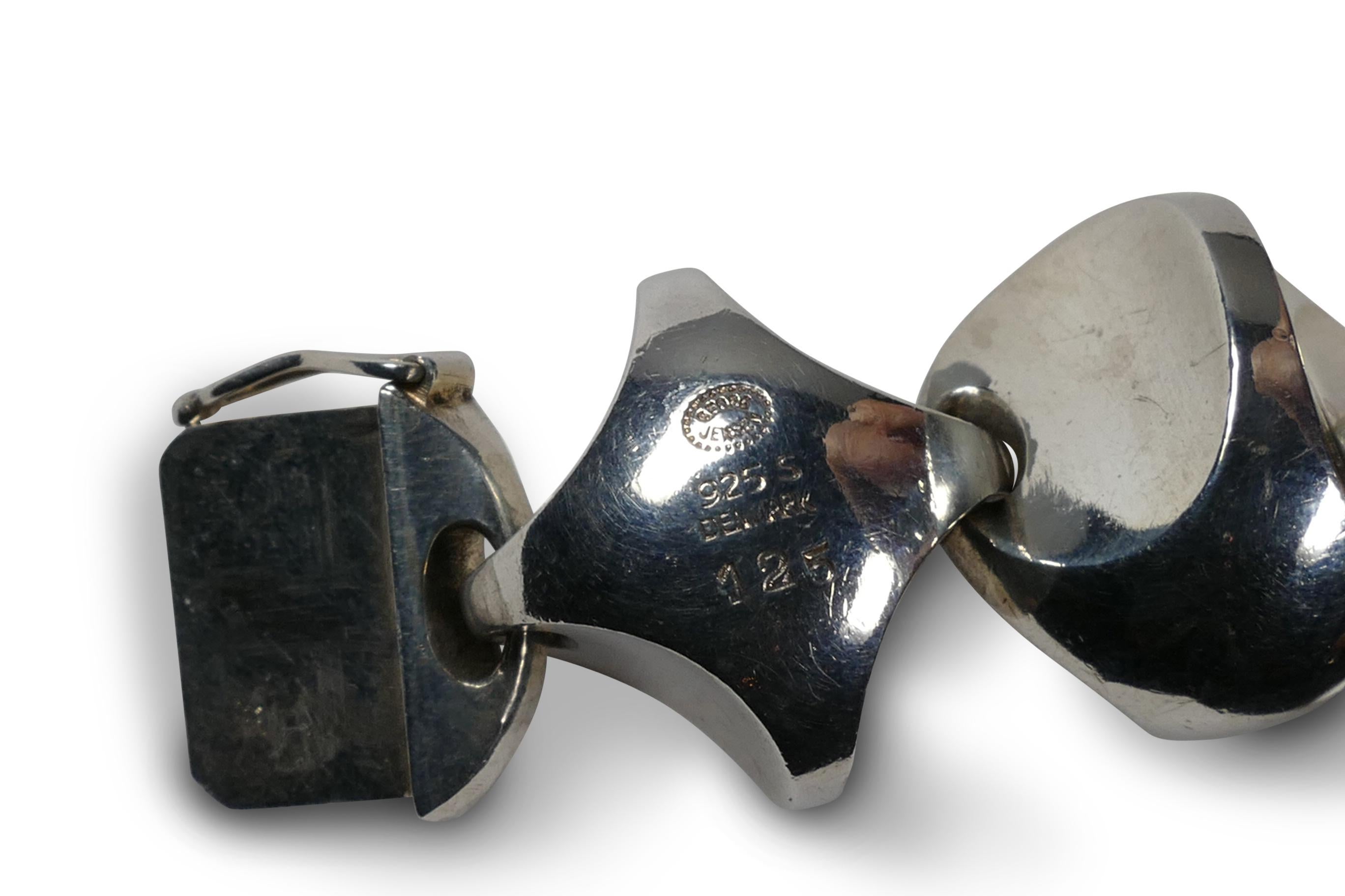 Siver Bracelet Designed by Flemming Eskildsen for Georg Jensen #125 In Excellent Condition For Sale In Brussels, BE