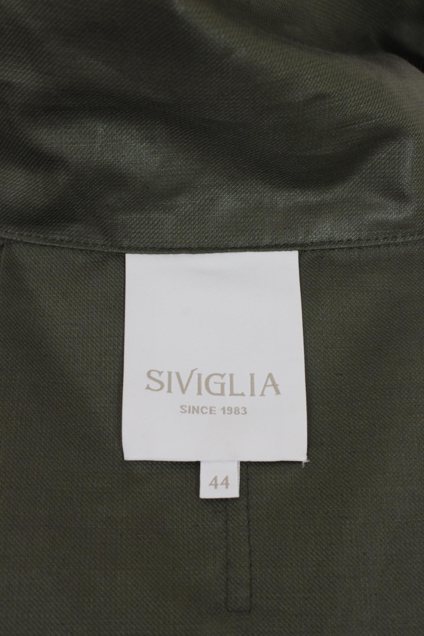 Siviglia Green Cotton Short Jacket 2000s For Sale 4