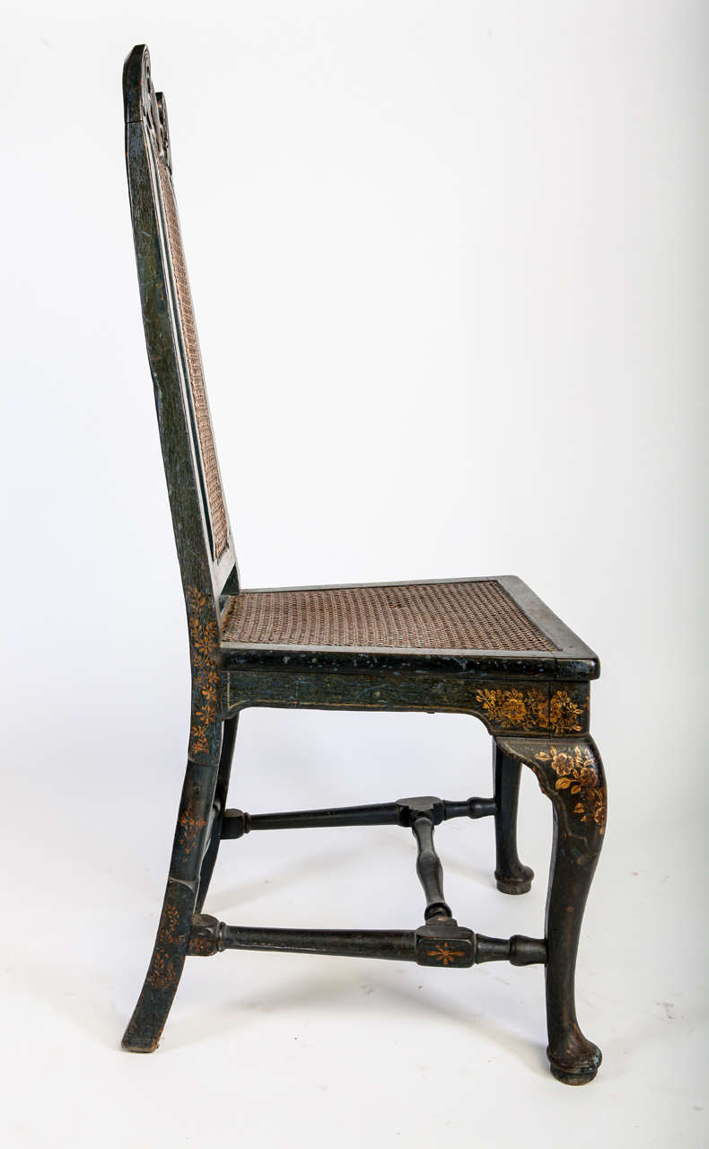 British Six 18th Century Elegant Dining Room Chairs, England, 1750 For Sale