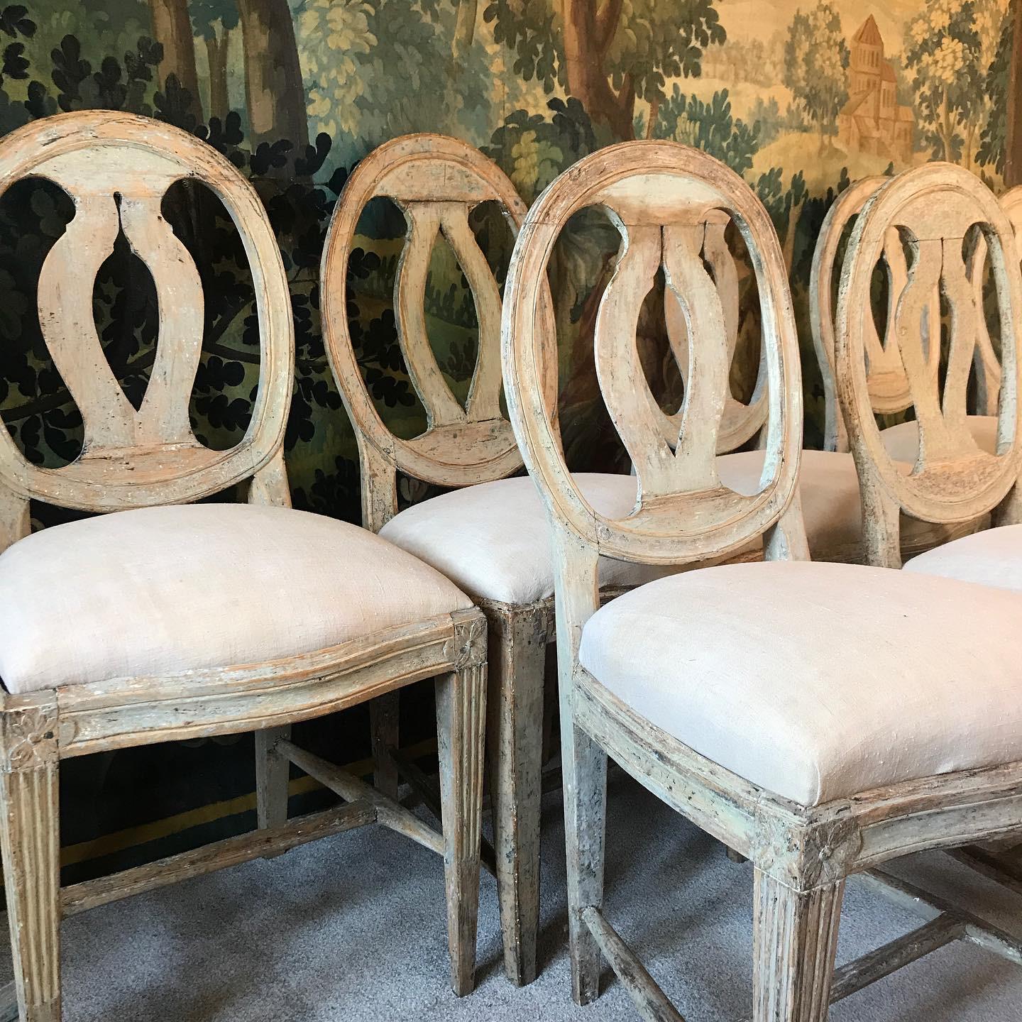 Six 18th Century Swedish Chairs For Sale 6