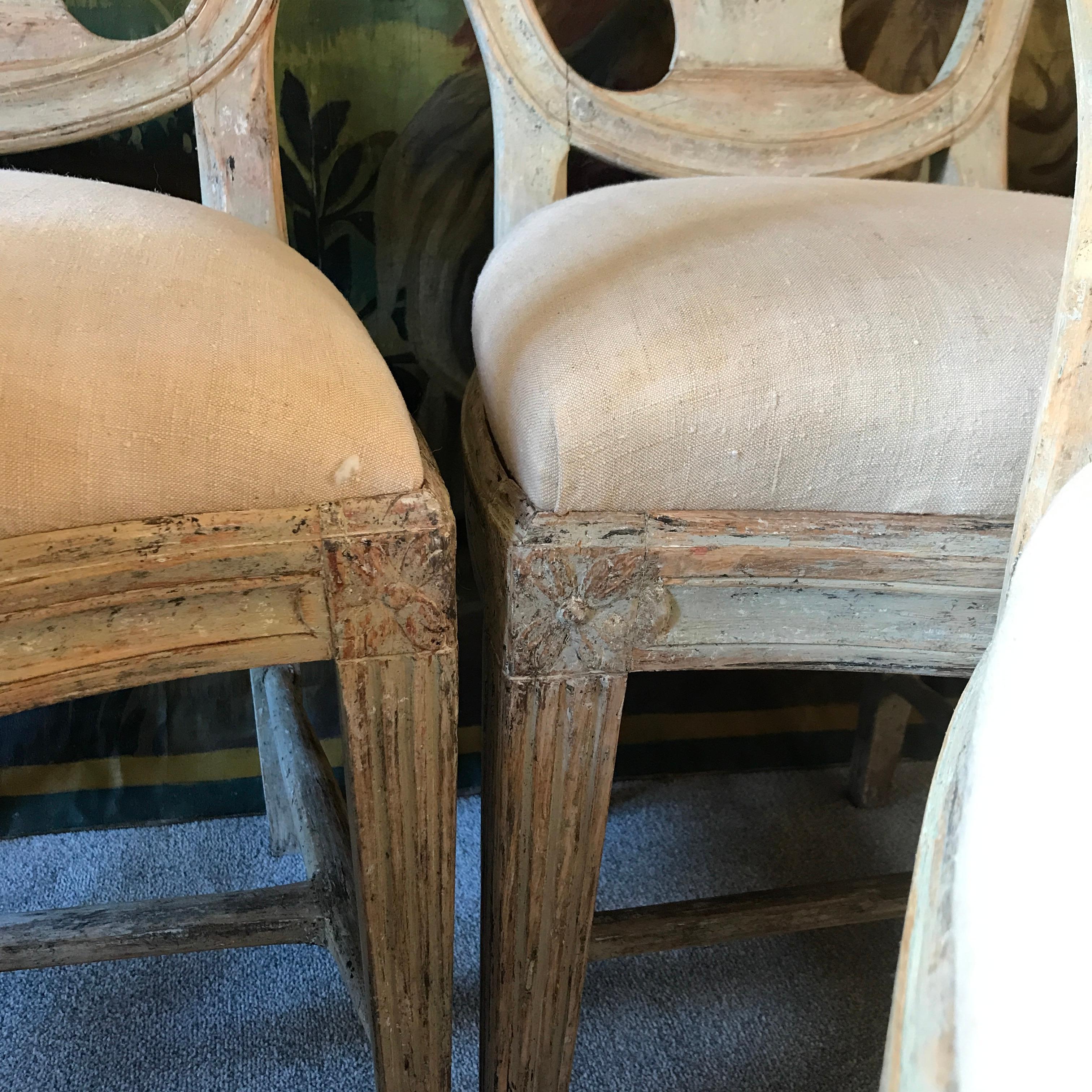 Six 18th Century Swedish Chairs For Sale 11