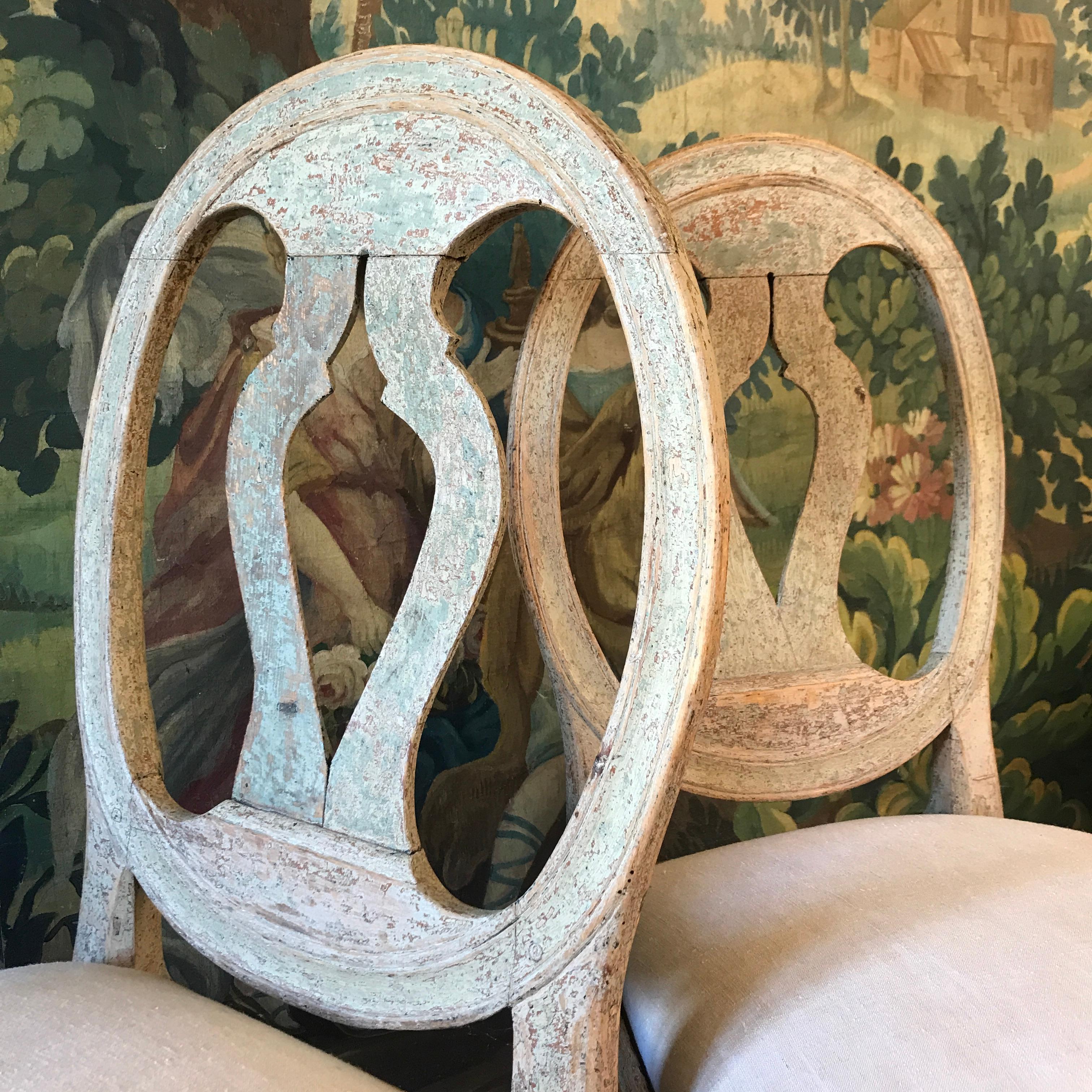 Six 18th Century Swedish Chairs In Good Condition For Sale In Salisbury, GB