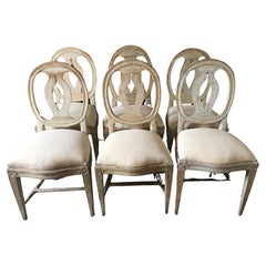 Six chaises suédoises du 18e siècle