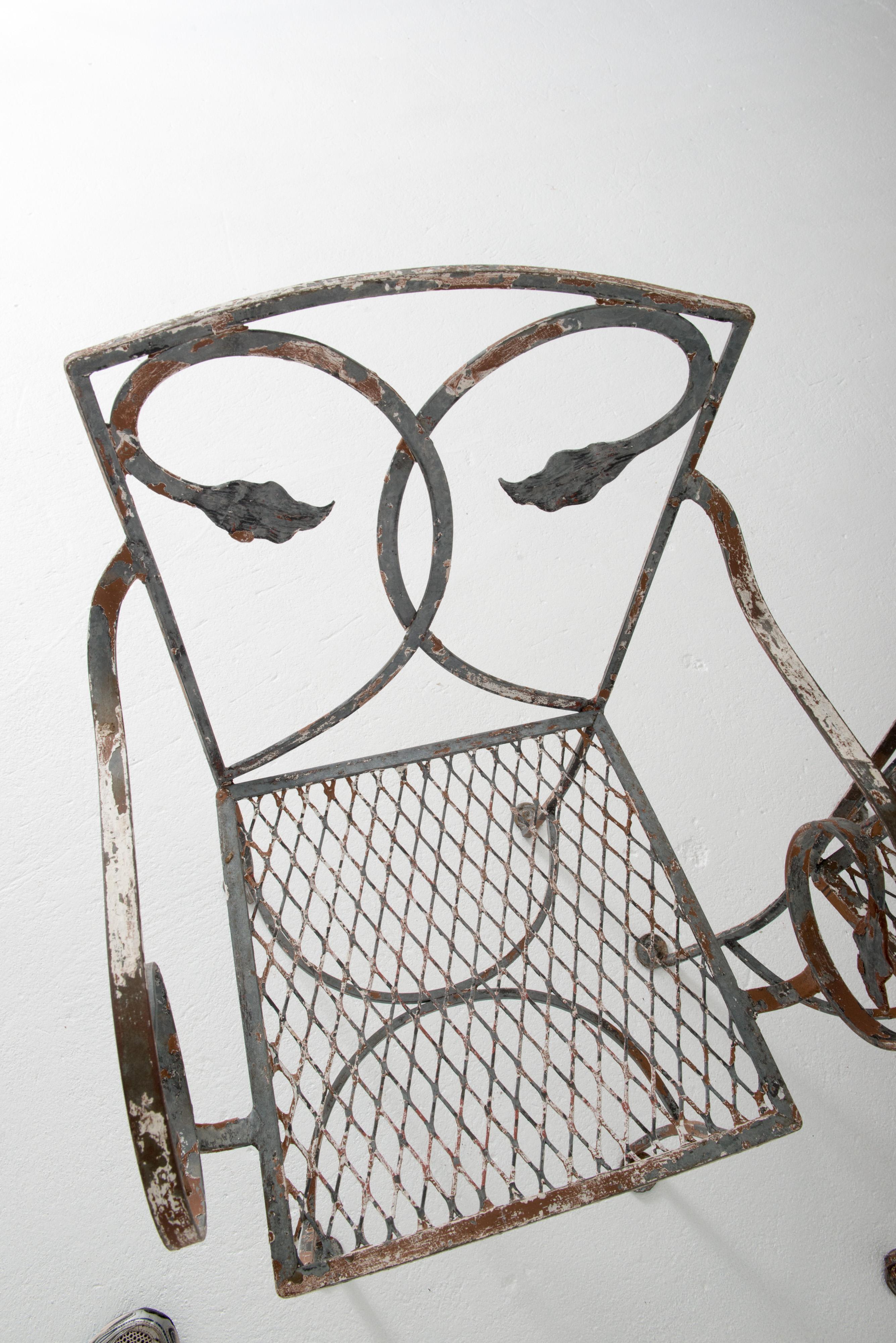 Six 1930s Handwrought Iron Salterini Dining Chairs 6