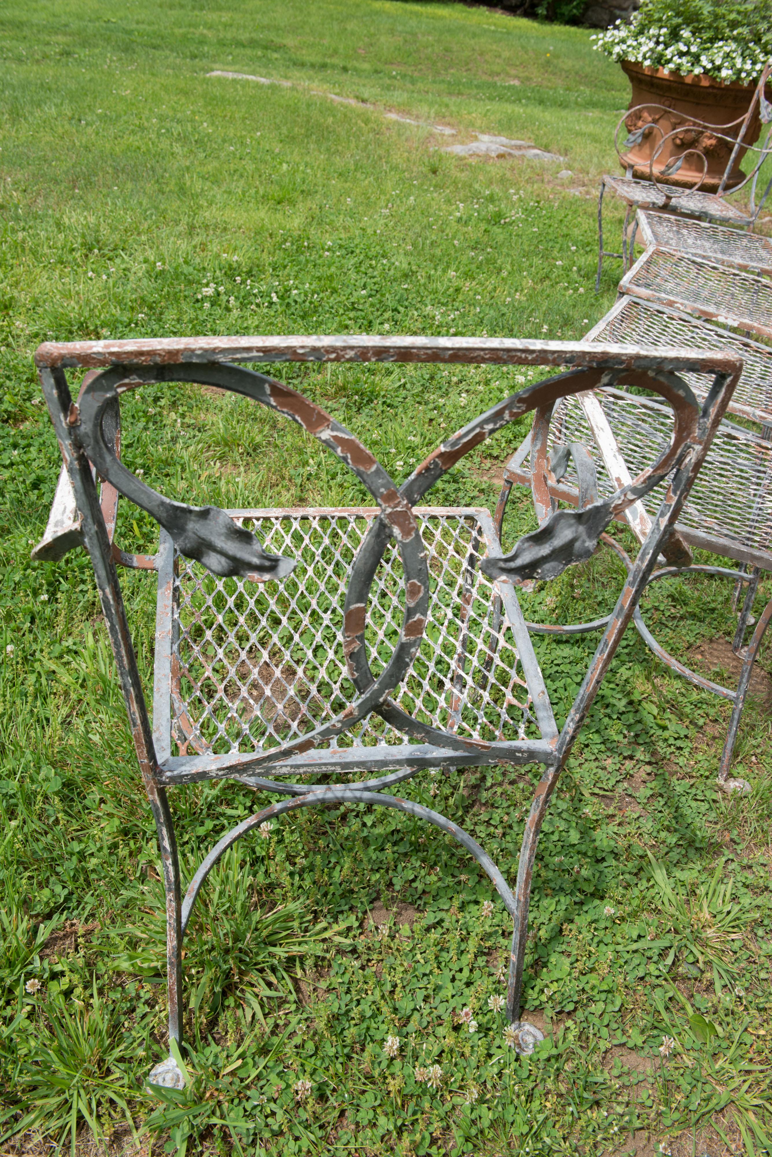 Six 1930s Handwrought Iron Salterini Dining Chairs 8