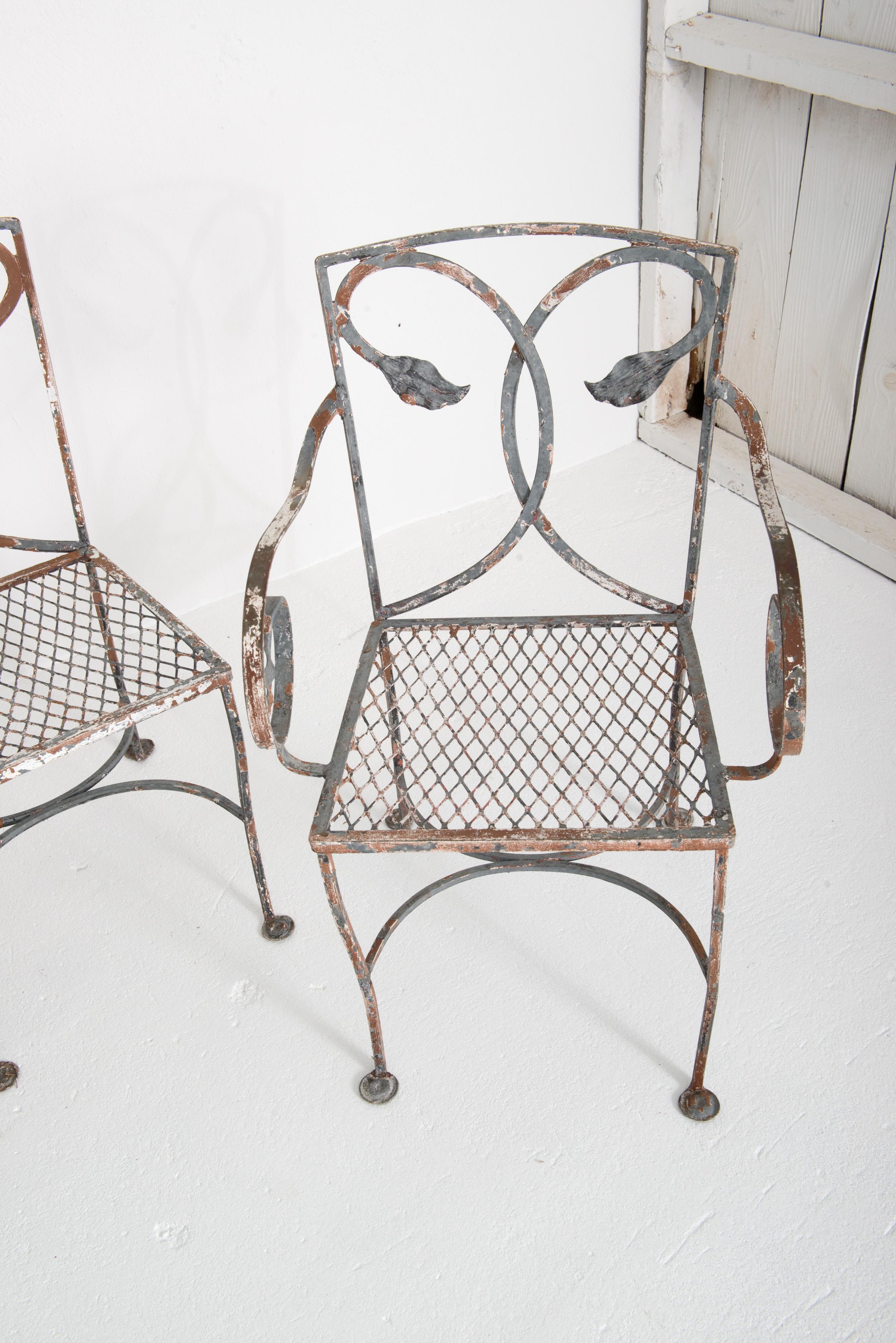 wrought iron dining room chairs