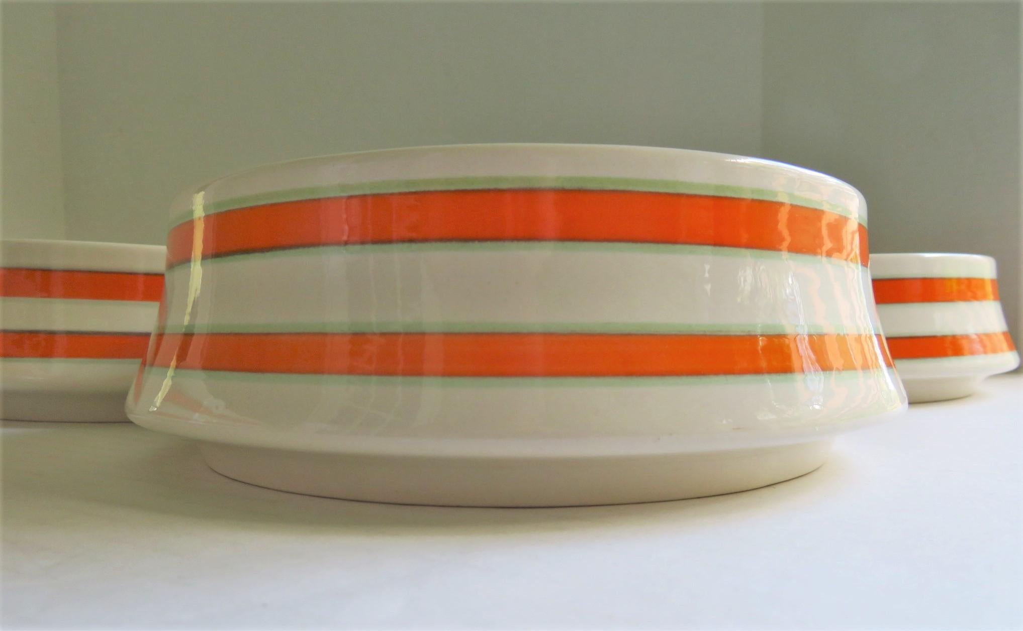 Six 1960s Colorful Bowls, Mancer for Ceramar, Mancioli of Italy In Good Condition In Miami, FL