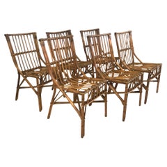 Six 1960s Rattan & Twig Dal Vera Dining Chairs