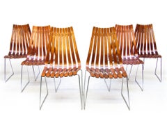 Six 1960s Scandia Senior Chairs in Rosewood by Hans Brattrud