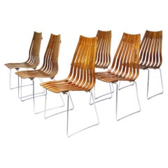 Six 1960s Scandia Senior Chairs in Rosewood by Hans Brattrud