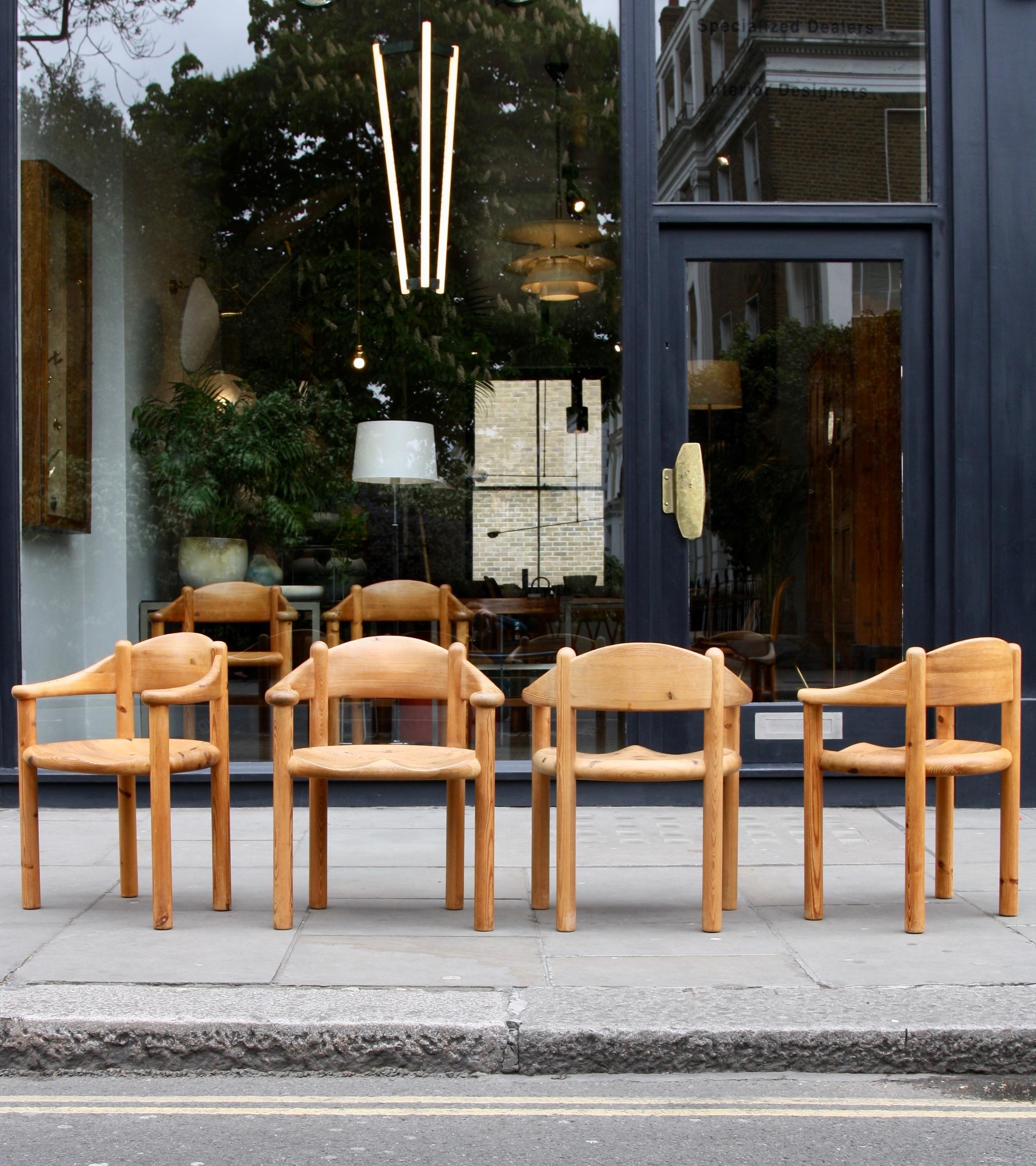 Six 1970s Solid Pine Carver Chairs by Rainer Daumiller for Hirtshals Savværk 4