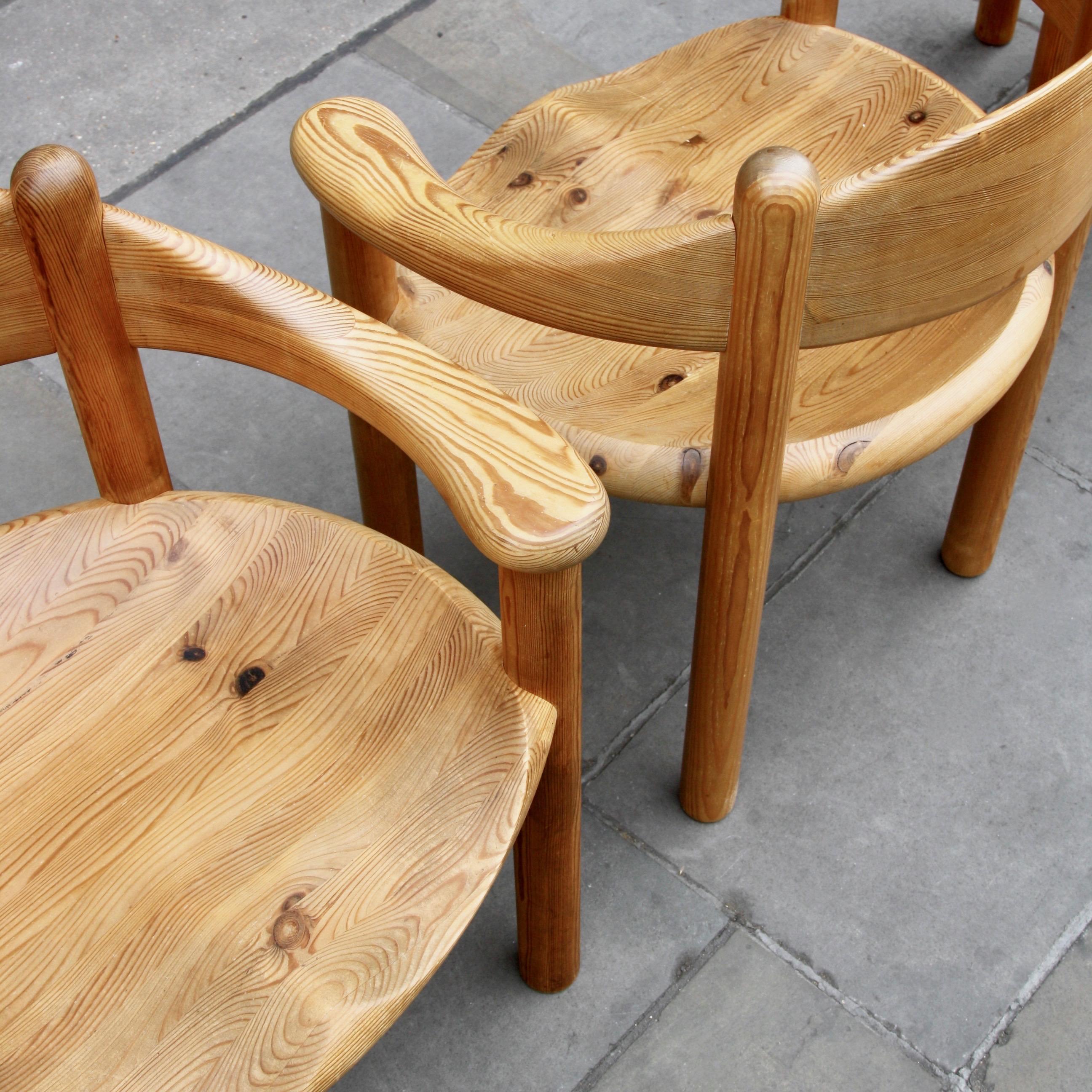 Six 1970s Solid Pine Carver Chairs by Rainer Daumiller for Hirtshals Savværk 5