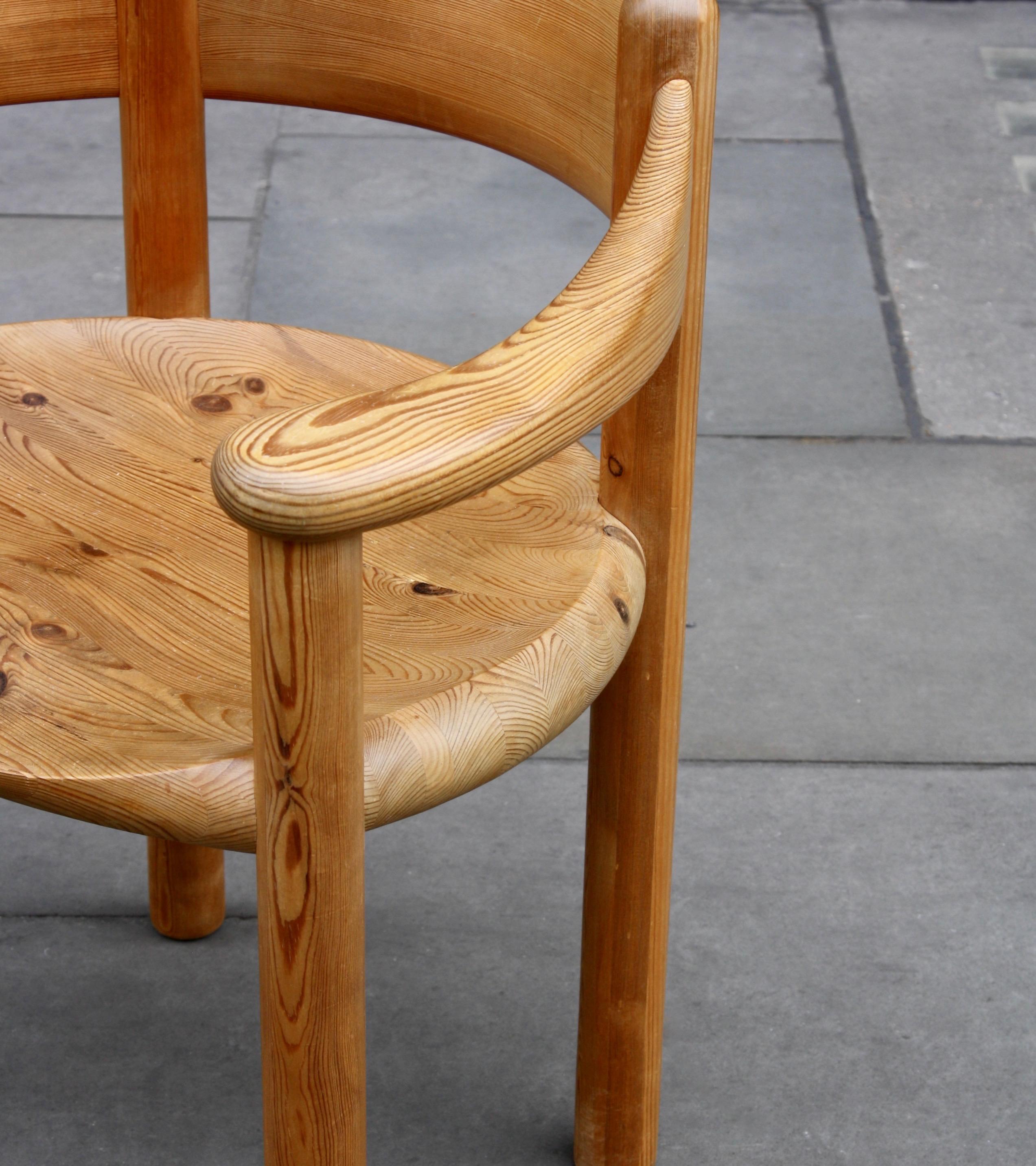 Six 1970s Solid Pine Carver Chairs by Rainer Daumiller for Hirtshals Savværk 7