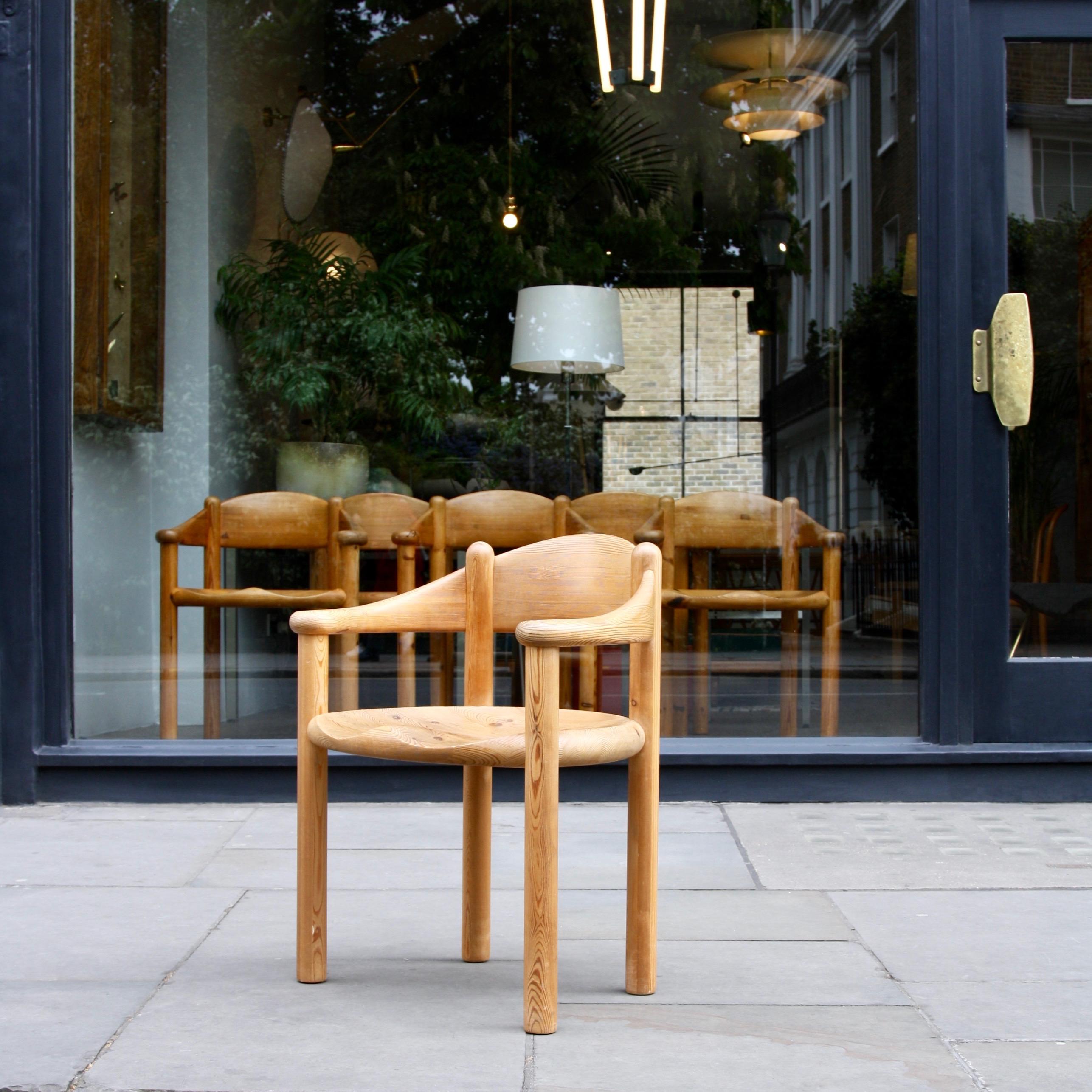 Six 1970s Solid Pine Carver Chairs by Rainer Daumiller for Hirtshals Savværk 8